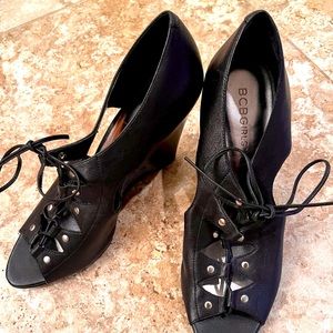 BCBGirls lace up wedges
